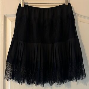 Amazon Black Pleated Lace Mini Skirt